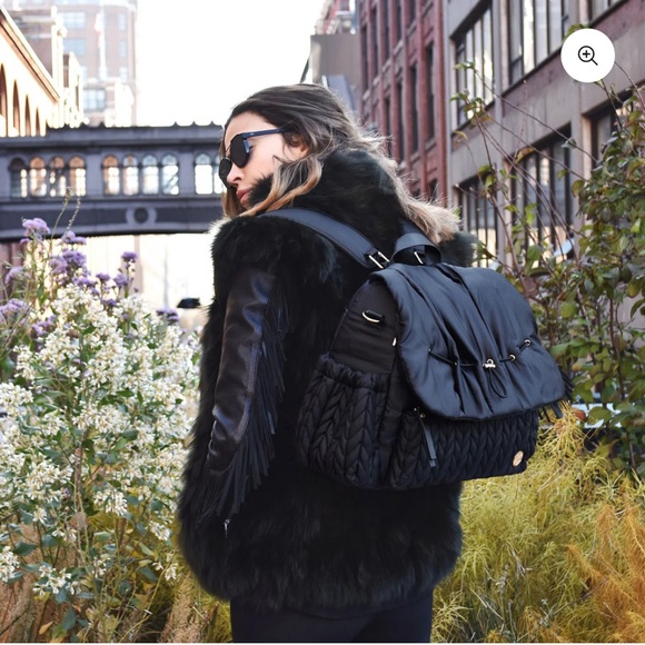 Chic Black Quilted Women\'s Backpack main image 6